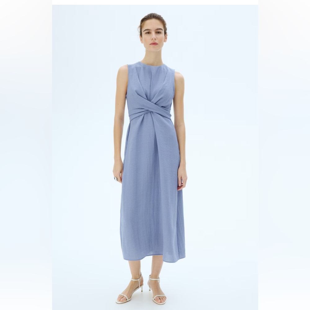 HM Blue Nursing Dress with Ties at Back